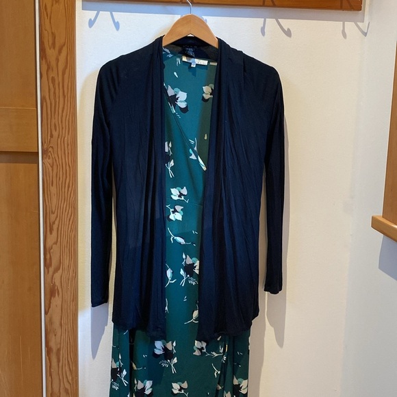 Plum Lightweight Open Front Cardi - Picture 4 of 4